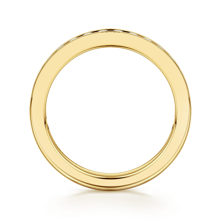 Straight Wedding Ring in 14k Yellow Gold with  Natural Diamond at Gabriel & Co. - Shot 2
