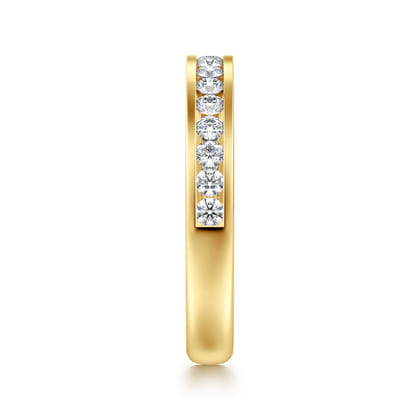 14K Yellow Gold Channel Setting Diamond Anniversary Band