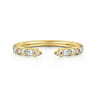 Open Ring Wedding Ring in 14k Yellow Gold with Baguette Natural Diamond at Gabriel & Co.