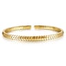 14K Yellow Gold Chevron Cuff Bangle Bracelet