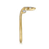 14K Yellow Gold Chevron Diamond Ring - 0.09 ct