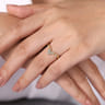 14K Yellow Gold Chevron Diamond Ring - 0.09 ct