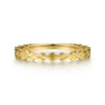 14K Yellow Gold Chevron Station Ring