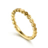 14K Yellow Gold Chevron Station Ring