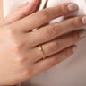 14K Yellow Gold Chevron Station Ring