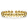 14K Yellow Gold Circle Cuff Bangle Bracelet