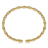 14K Yellow Gold Circle Cuff Bangle Bracelet