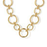 14K Yellow Gold Circle Link Chain Necklace