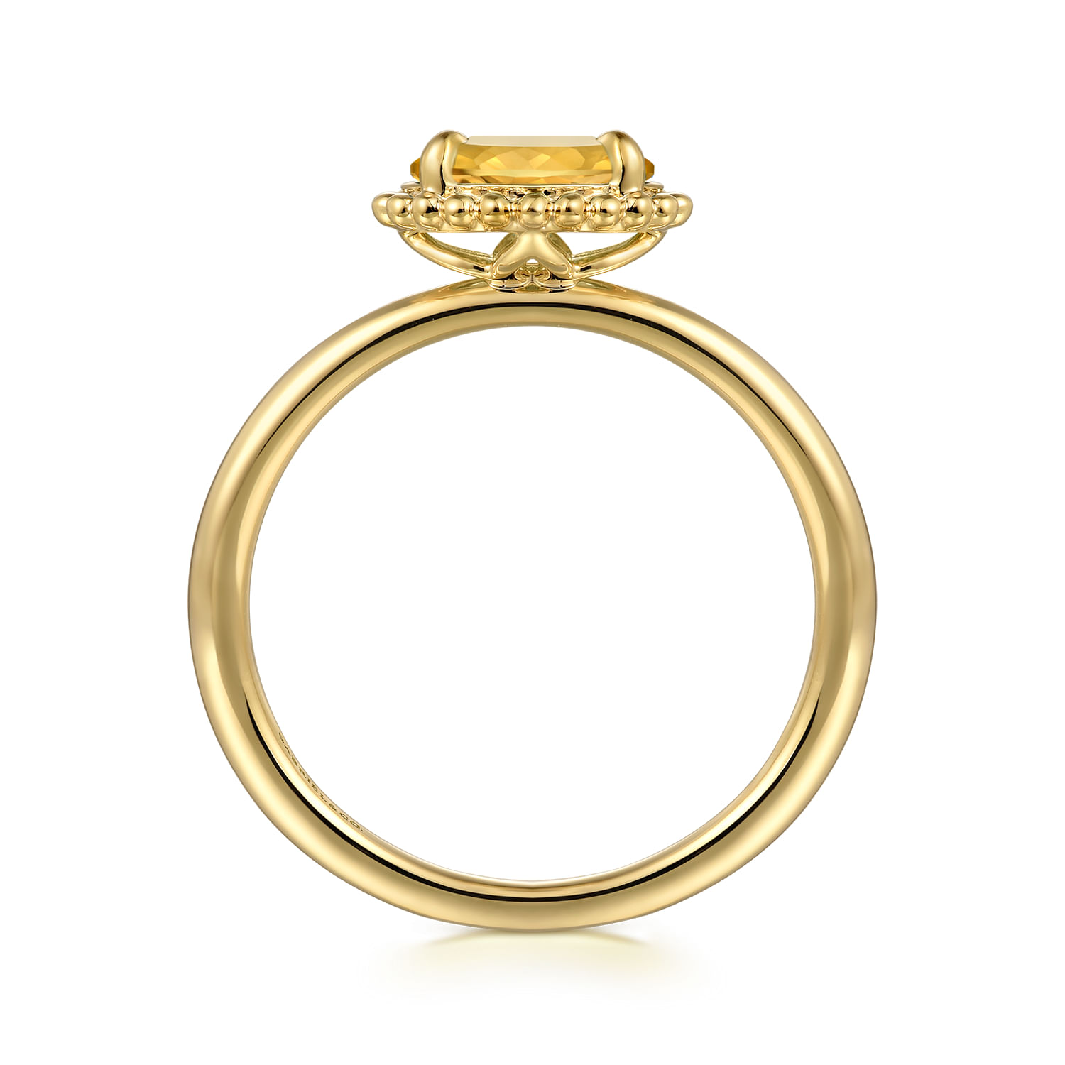 14K Yellow Gold Citrine Bujukan Ladies Ring