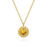 14K Yellow Gold Citrine Bujukan Pendant Necklace