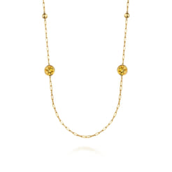 14K-Yellow-Gold-Citrine-Round-Shape-Necklace-With-Four-Stations-Beads-and-Bezel-Setting1