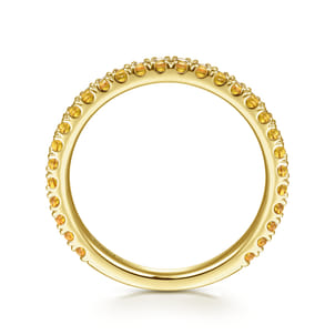 14K Yellow Gold Citrine Stackable Ring