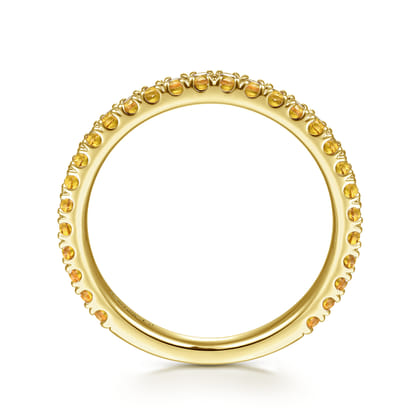 14K Yellow Gold Citrine Stackable Ring