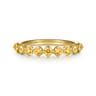 14K Yellow Gold Citrine Stackable Ring