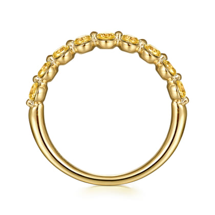 14K Yellow Gold Citrine Stackable Ring