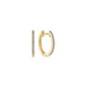 14K Yellow Gold Classic 15mm Pave Diamond Huggies - 0.18 ct