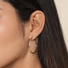 14K Yellow Gold Classic Hoop Earrings 30mm