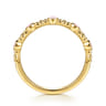 14K Yellow Gold Clover Bujukan and Round Shape Stackable Ring with Millennial Pink Enamel