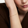 14K Yellow Gold Clover Station Bracelet-Bujukan