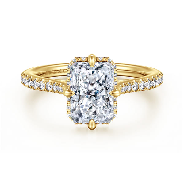 Compass Prong Radiant Cut Diamond Engagement Ring