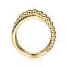14K Yellow Gold Criss Cross Diamond Bujukan Ring - 0.2 ct