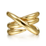 14K Yellow Gold Criss Cross Ring