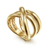 14K Yellow Gold Criss Cross Ring