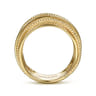 14K Yellow Gold Criss Crossing Twisted Rope Ring