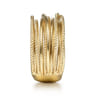 14K Yellow Gold Criss Crossing Twisted Rope Ring