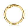 14K Yellow Gold Cross Men's Faceted Ring