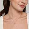 14K Yellow Gold Cross Necklace 12mm-Bujukan