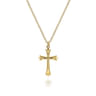 14K Yellow Gold Cross Pendant Necklace
