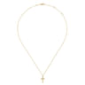 14K Yellow Gold Cross Pendant Necklace