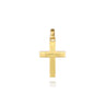 14K Yellow Gold Cross Pendant with Beveled Trim