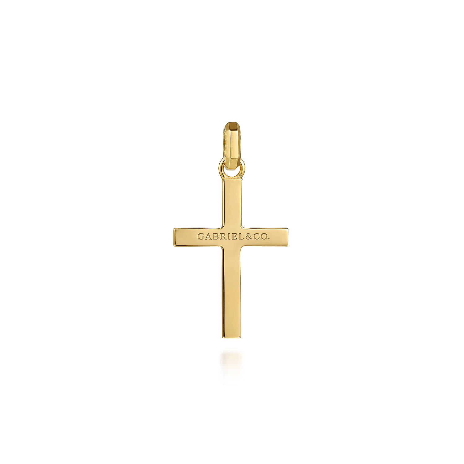 14K Yellow Gold Cross Pendant - Shot 2