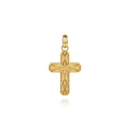 14K Yellow Gold Cross Pendant