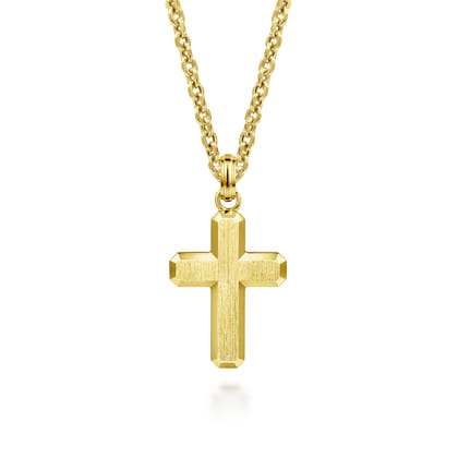 14K Yellow Gold Cross Pendant