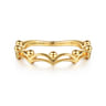 14K Yellow Gold Crown Bujukan Stackable Ring