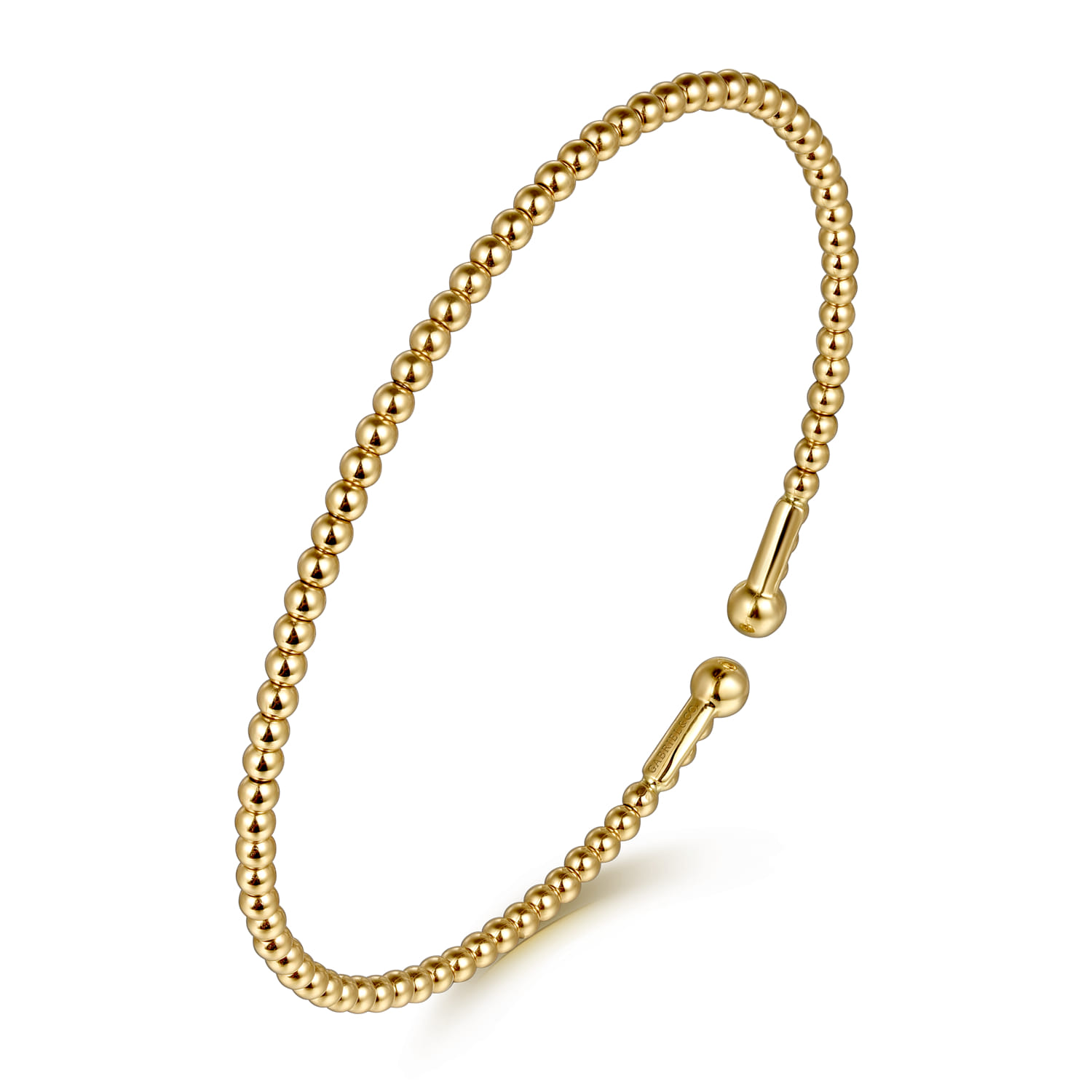 14K Yellow Gold Cuff Bangle Bracelet-Bujukan - Shot 2