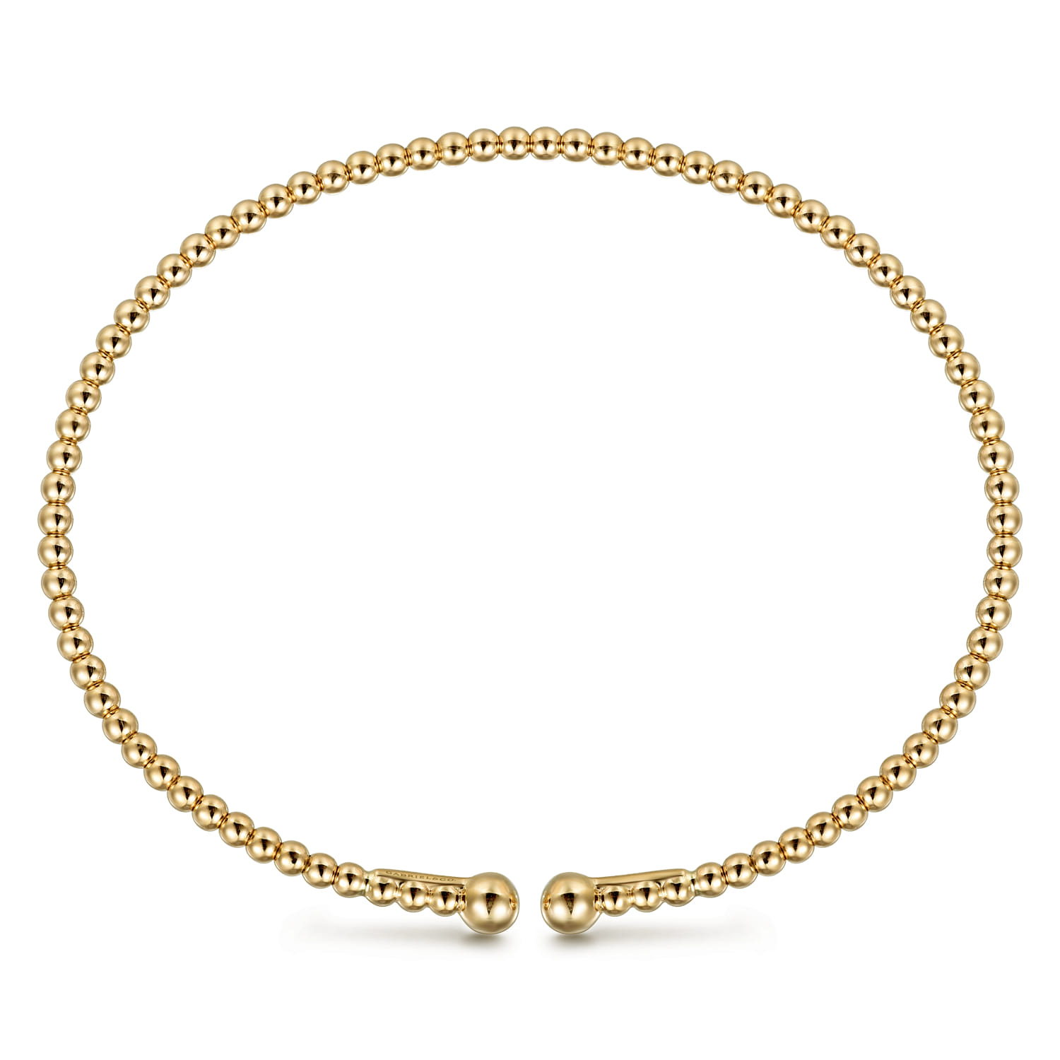 14K Yellow Gold Cuff Bangle Bracelet-Bujukan - Shot 3