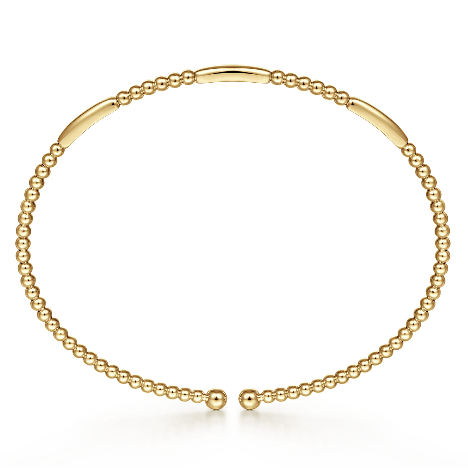 14K Yellow Gold Cuff Bangle Bracelet-Bujukan - Shot 3