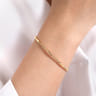 14K Yellow Gold Cuff Bangle Bracelet-Bujukan