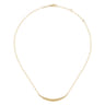 14K Yellow Gold Curved Bar Necklace
