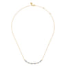 14K Yellow Gold Curved Bujukan Bar Diamond Necklace - 0.5 ct