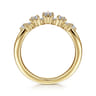 Curved Wedding Ring in 14k Yellow Gold with Round Natural Diamond at Gabriel & Co.