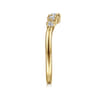 Curved Wedding Ring in 14k Yellow Gold with Round Natural Diamond at Gabriel & Co.