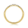 Curved Wedding Ring in 14k Yellow Gold with Round Natural Diamond at Gabriel & Co.
