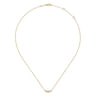14K Yellow Gold Curved Diamond Bar Necklace - 0.1 ct