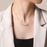14K Yellow Gold Curved Diamond Bar Necklace - 0.35 ct