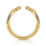 Open Ring Wedding Ring in 14k Yellow Gold with Round Natural Diamond at Gabriel & Co.
